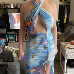 Fashion nova. Small. Summer dress with butterflies.